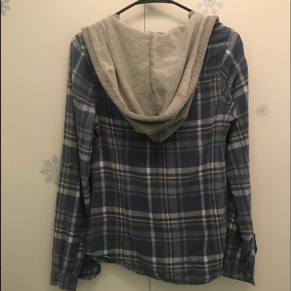 Blue Flannel With A Hood - Picture 2 of 5